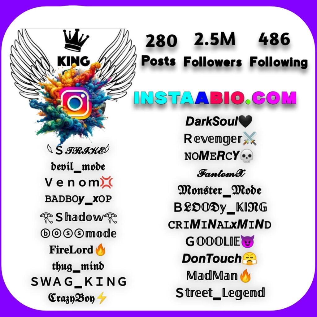 Stylish Name For Instagram Username