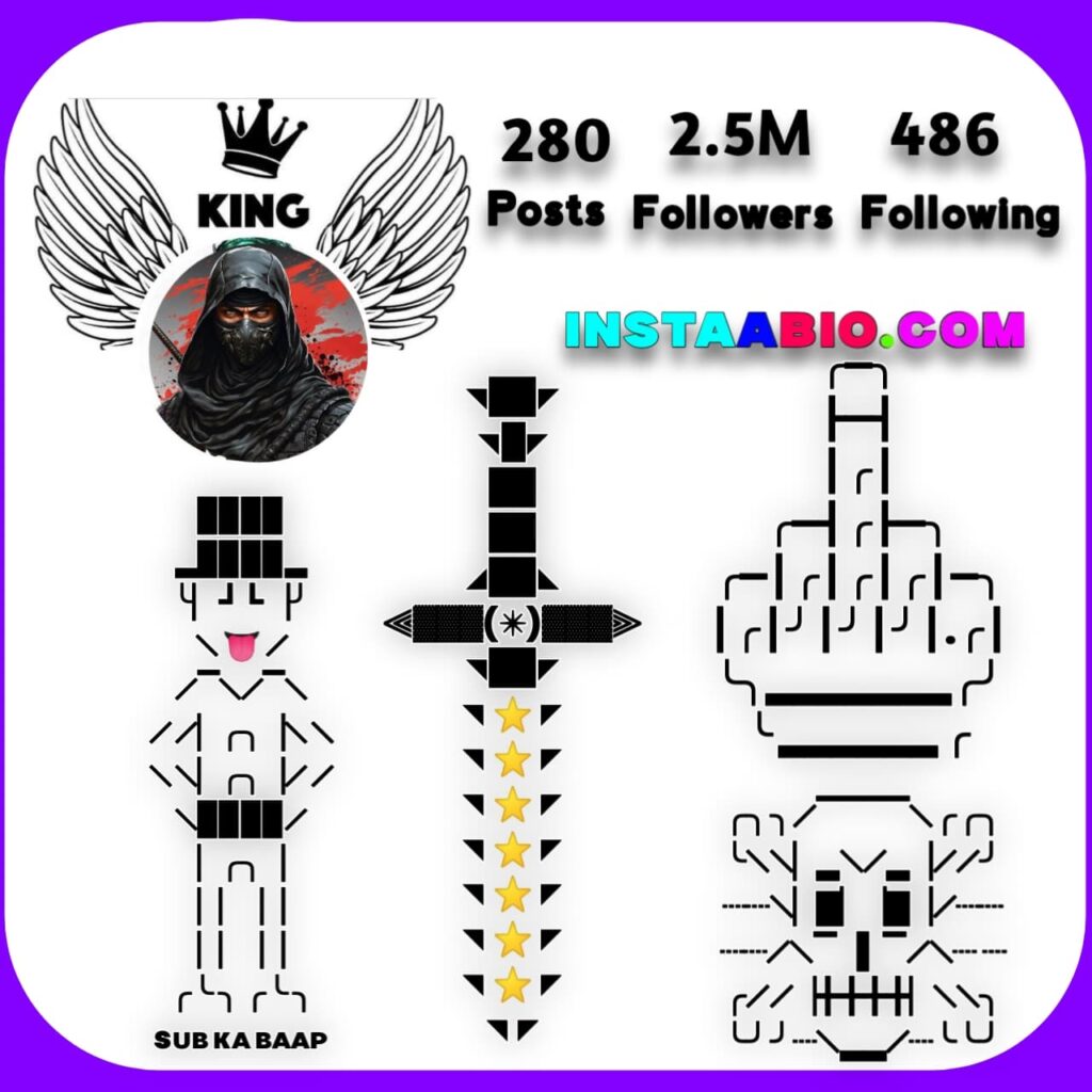 Villain Bio for instagram